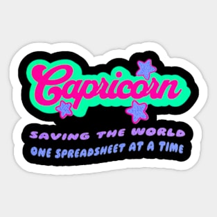 Capricorn Zodiac Sassy Snarky Birthday Sticker